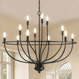 Black Candelabra Chain Hanging Design Chandelier