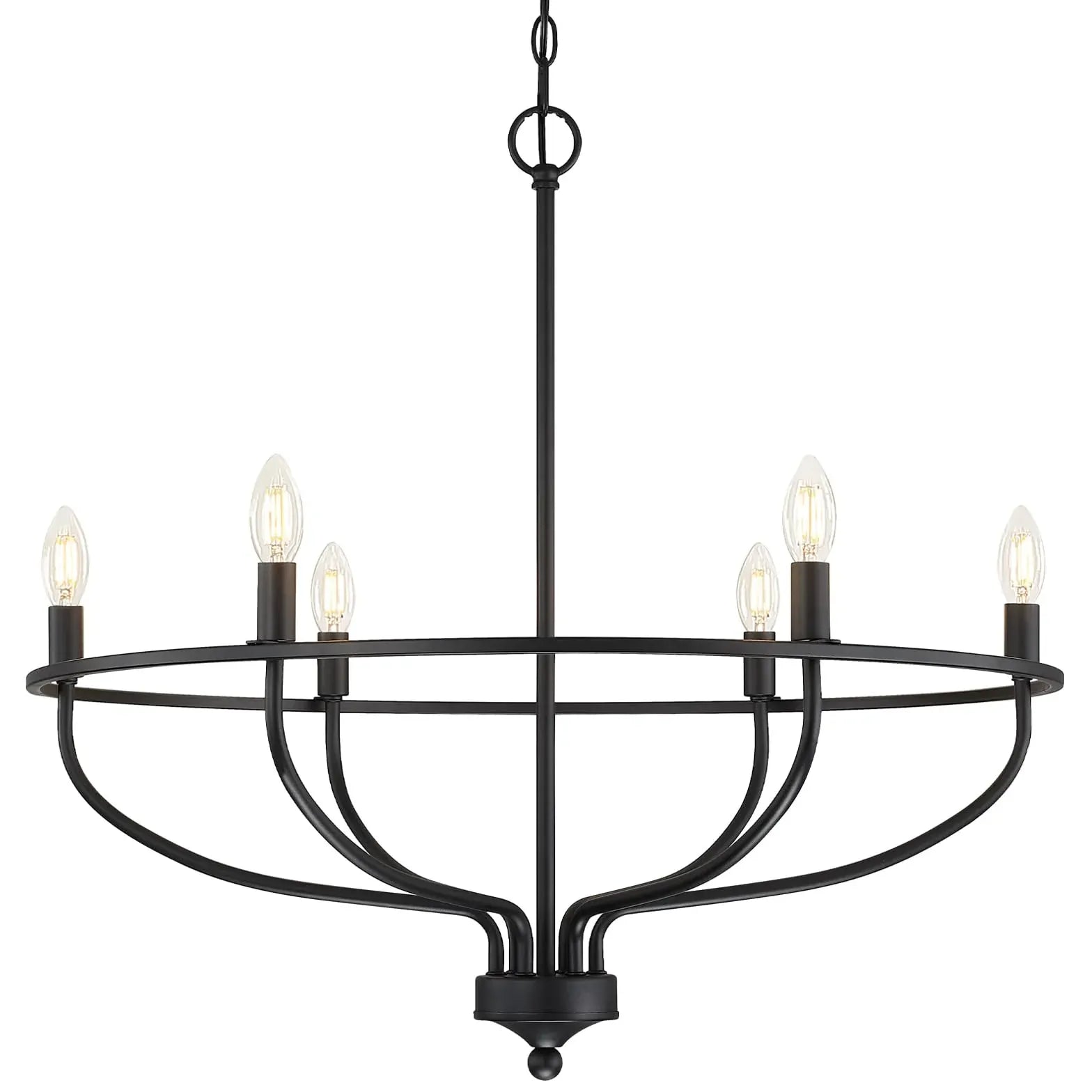 Black Candelabra Chain Hanging Design Chandelier