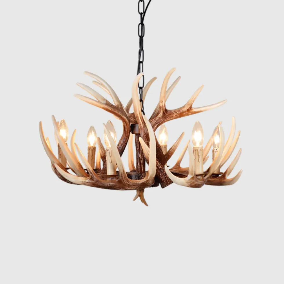 Faux Antler Vintage Candle Holder Chandelier