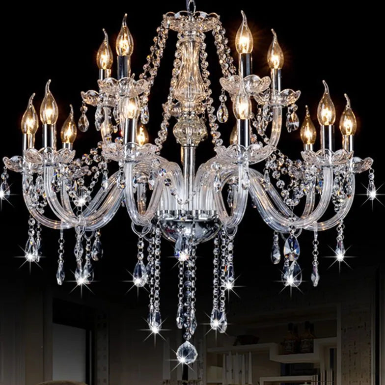 Glass Candle Holders Elegant Vintage Chandelier