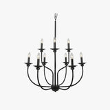 Lampadario Candelabro Moderno Nero a Bracci Multipli