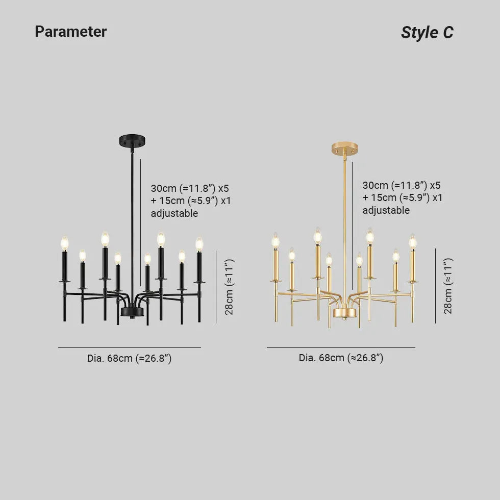 Lampadario Country Chic LED per Camera