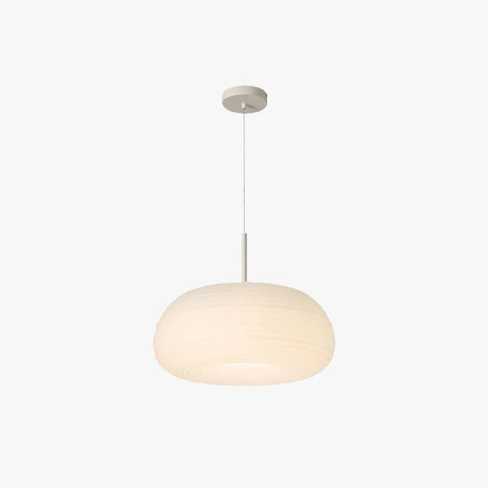 White Round Lampshade Modern Bedroom Pendant Light