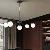 Streamlined Black Frame Living Room Sphere Chandelier