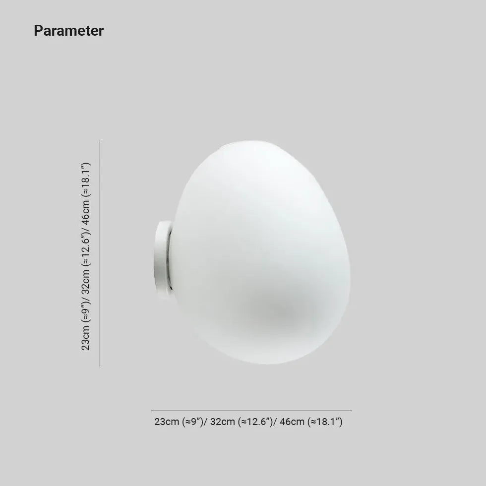 Irregular Small White Sphere Wall Light