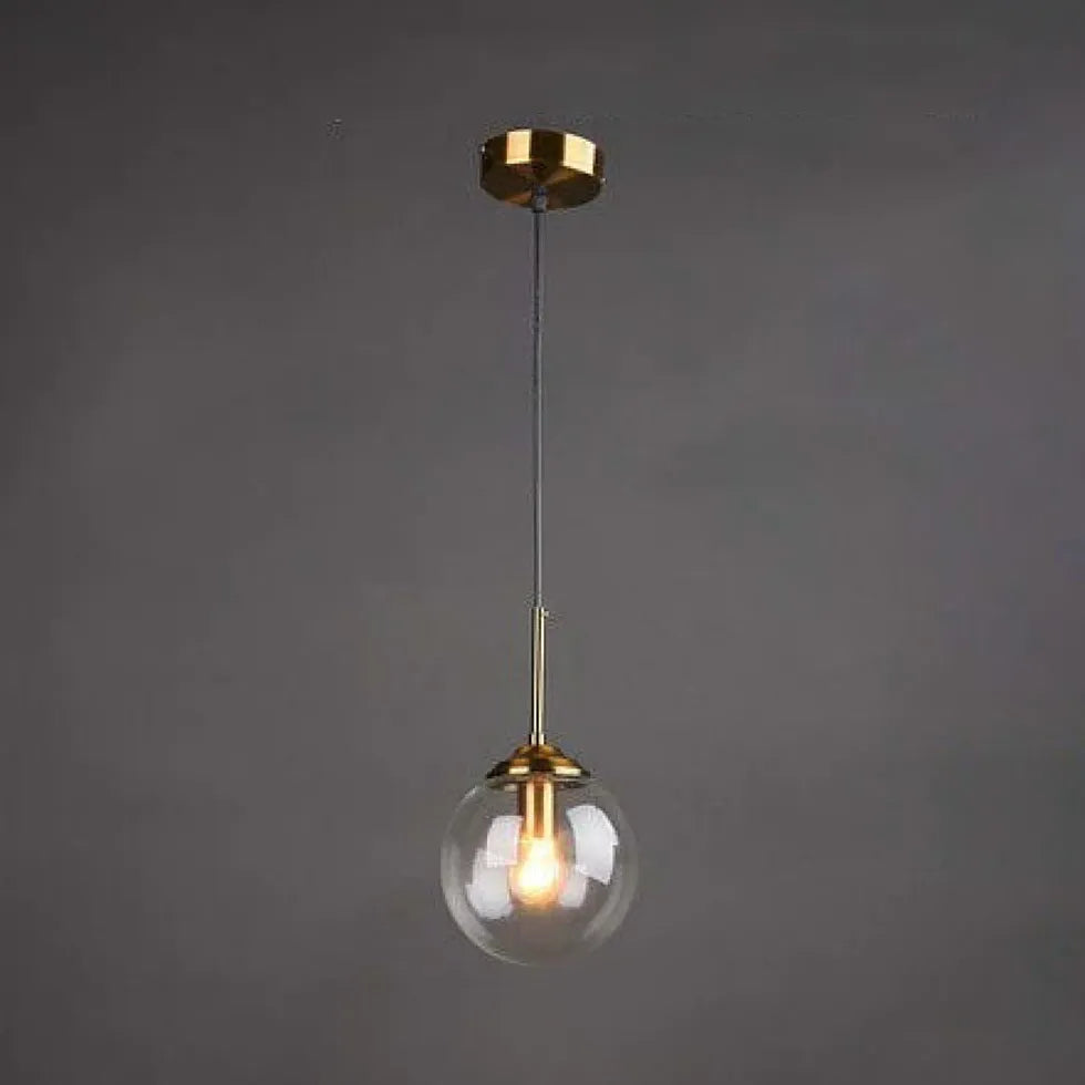 Semi-Transparent Glass Single-Head Minimalist Pendant Light