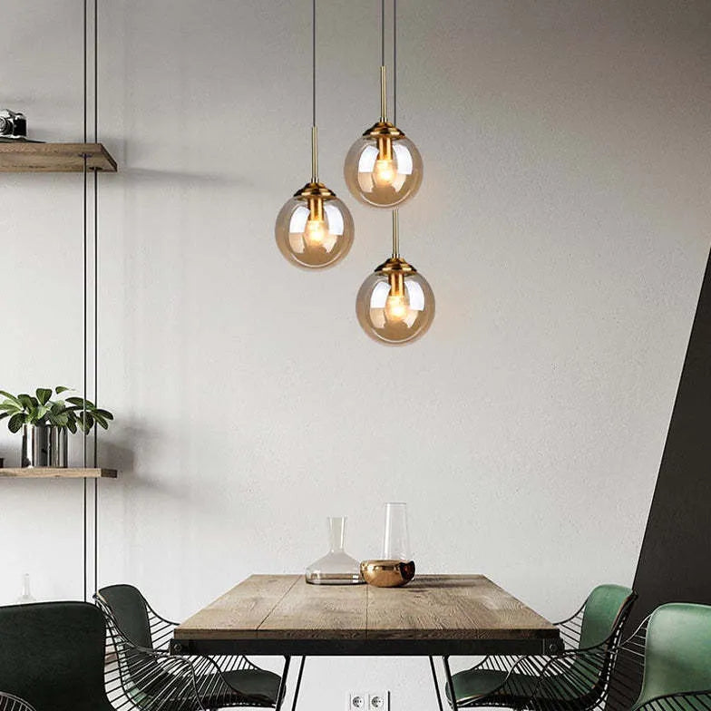 Semi-Transparent Glass Single-Head Minimalist Pendant Light