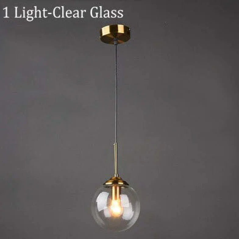 Semi-Transparent Glass Single-Head Minimalist Pendant Light