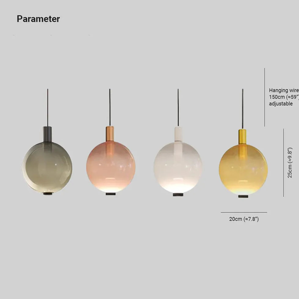 Semi-Transparent Modern LED Pendant Light