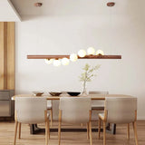 Wooden Glass Ball Industrial Nordic Pendant Light