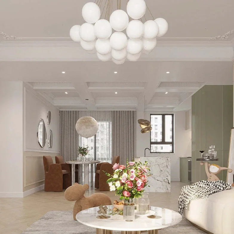 Lampadario a Palloncino in Vetro per Soggiorno