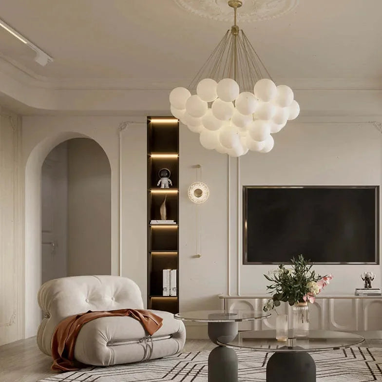 Lampadario a Palloncino in Vetro per Soggiorno