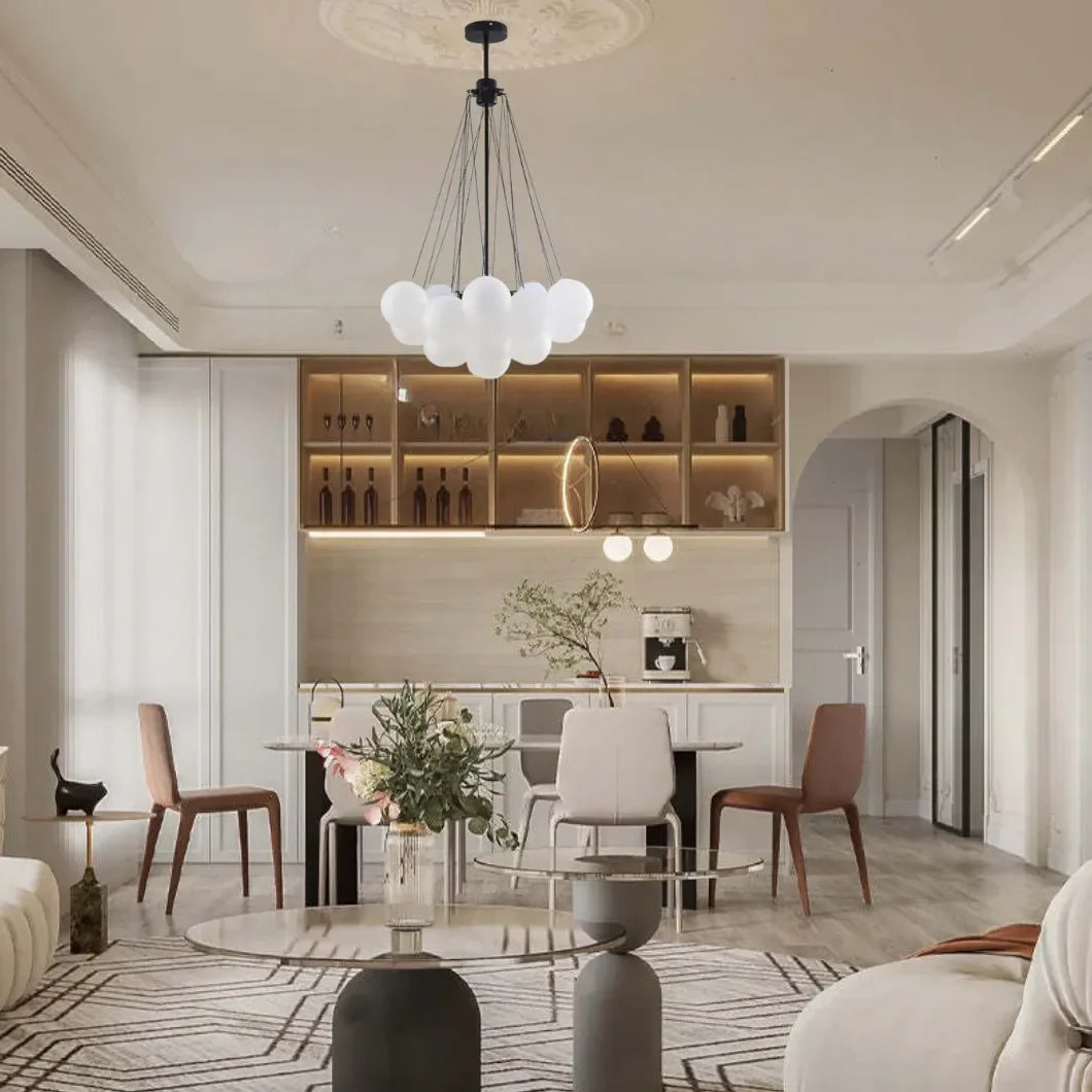 Lampadario a Palloncino in Vetro per Soggiorno