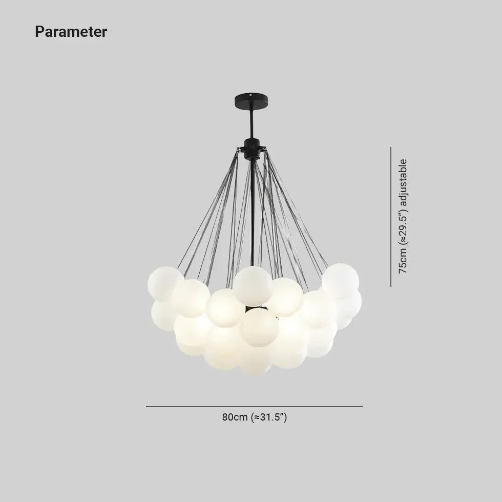 Lampadario a Palloncino in Vetro per Soggiorno