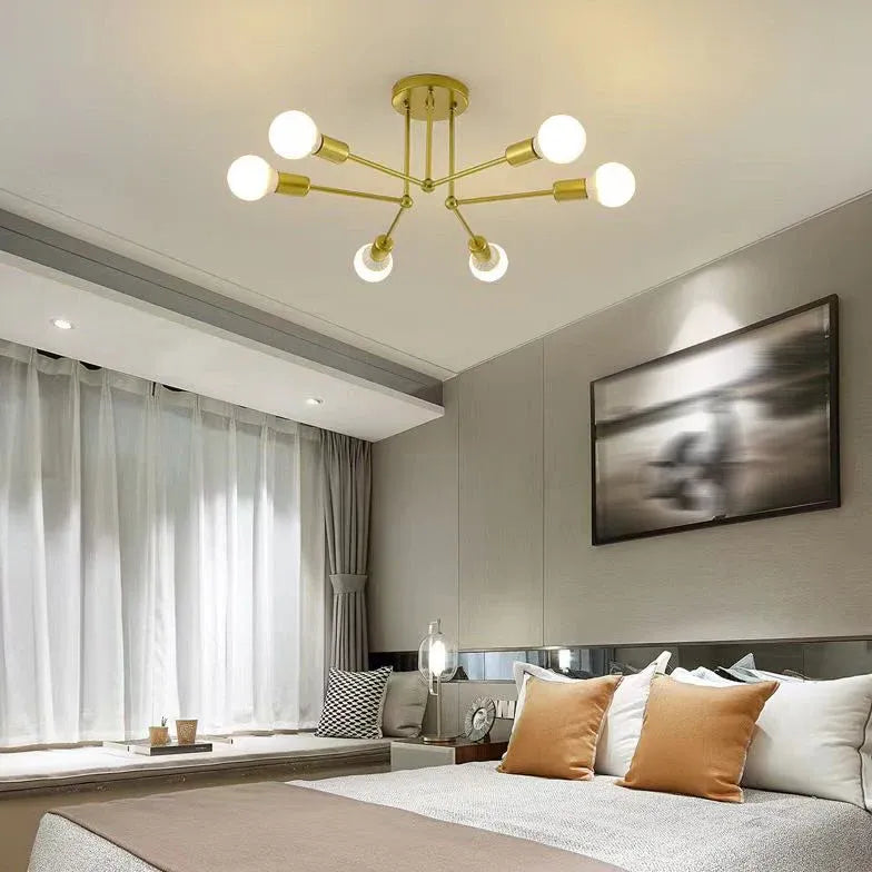 Radiating Multi-Head Modern Ceiling Light