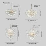 Lampadario a Sfere Moderno in Vetro Trasparente