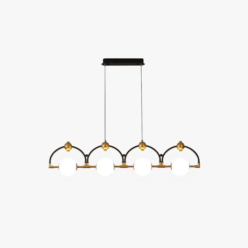 Four-Head Linear Pendant Light for Kitchen