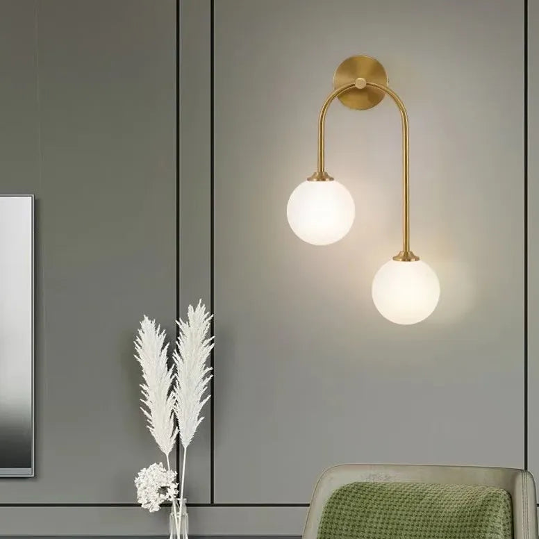 Lampadari da muro design moderno in ottone