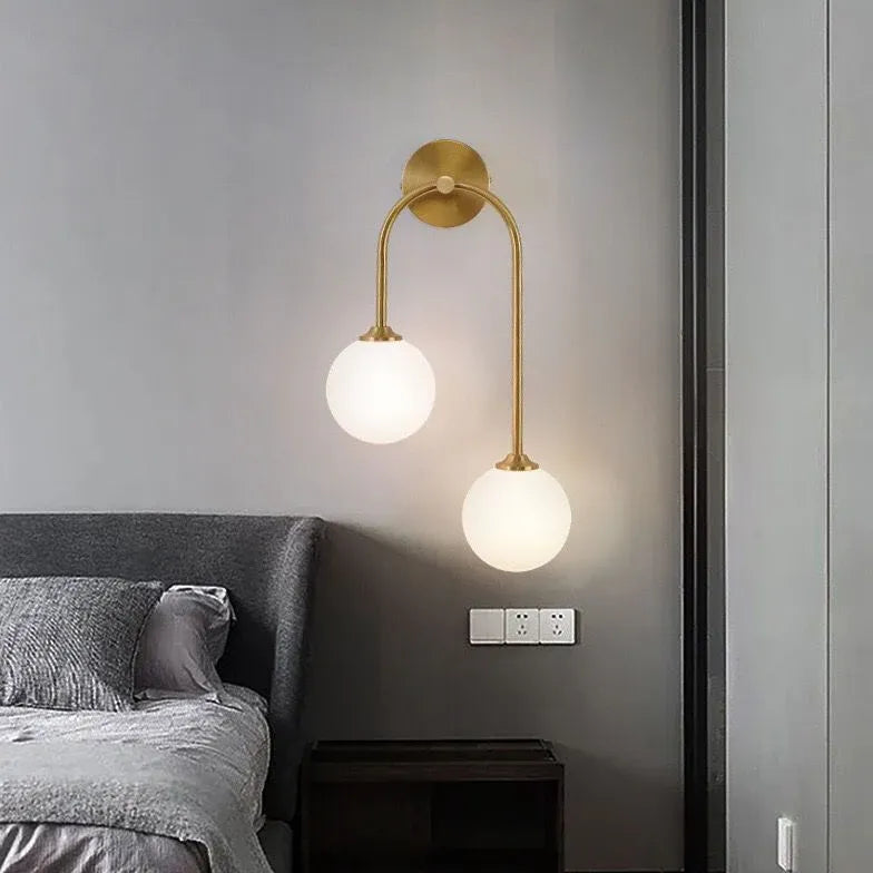 Lampadari da muro design moderno in ottone