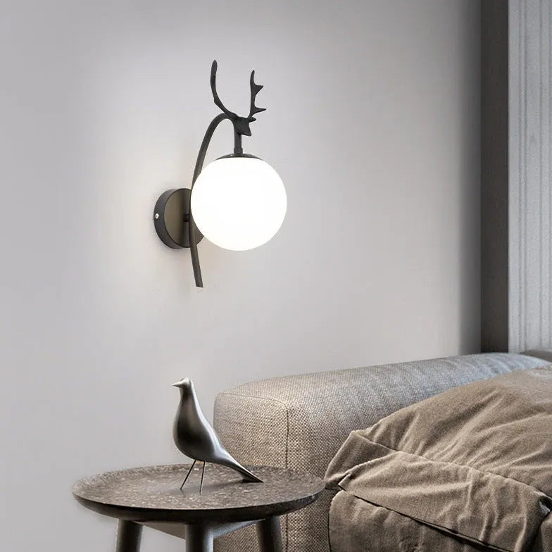 Lampadario muro vetro camera da letto elegante