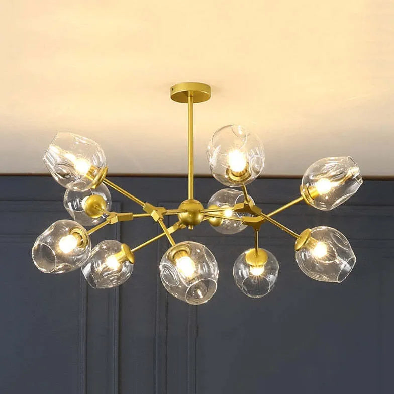 Lampadario Bracci Moderno Design Elegante in Vetro