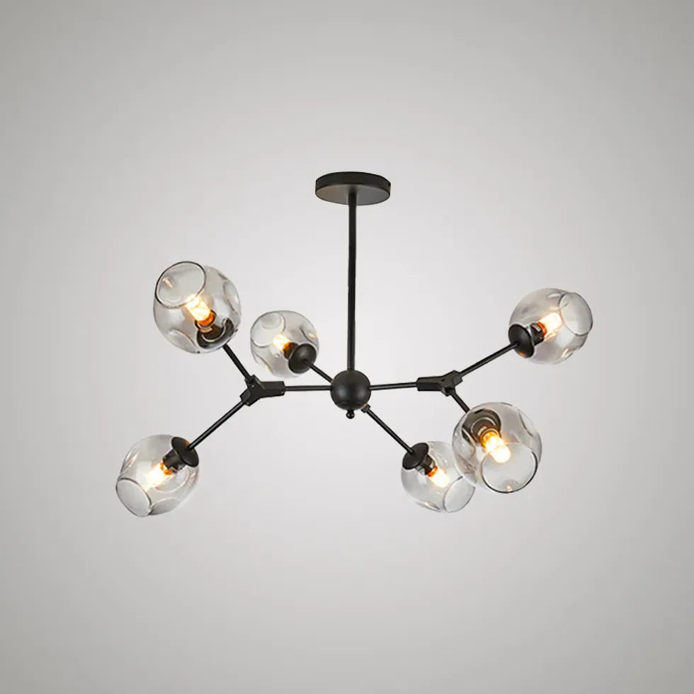 Lampadario Bracci Moderno Design Elegante in Vetro