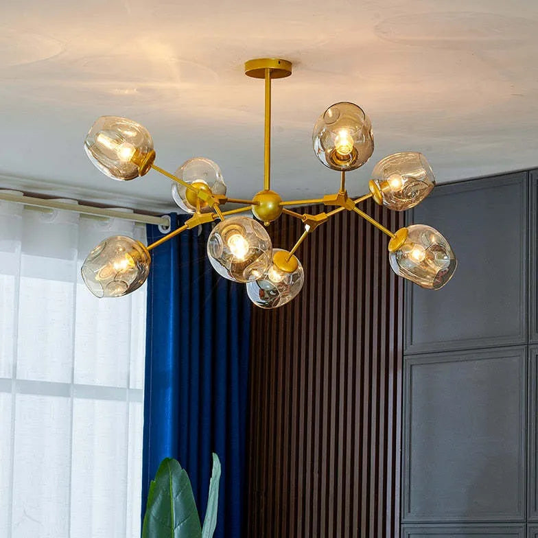 Lampadario Bracci Moderno Design Elegante in Vetro