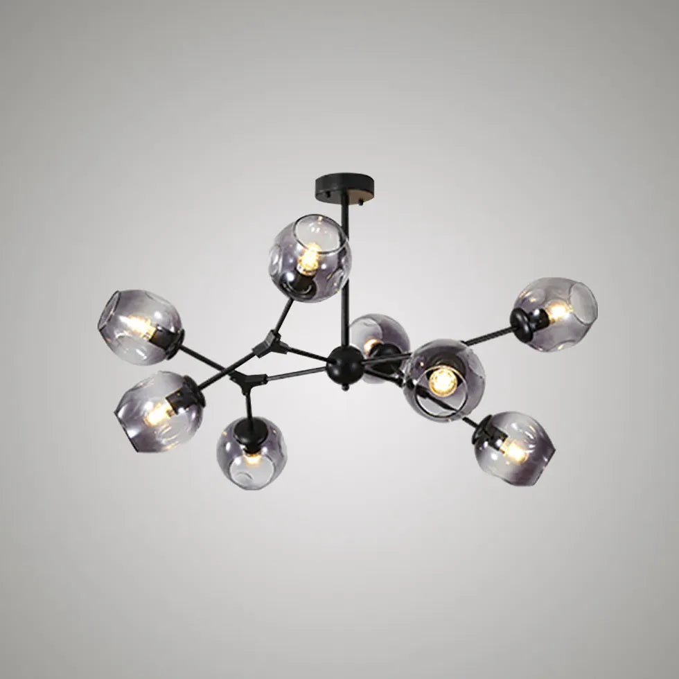 Lampadario Bracci Moderno Design Elegante in Vetro