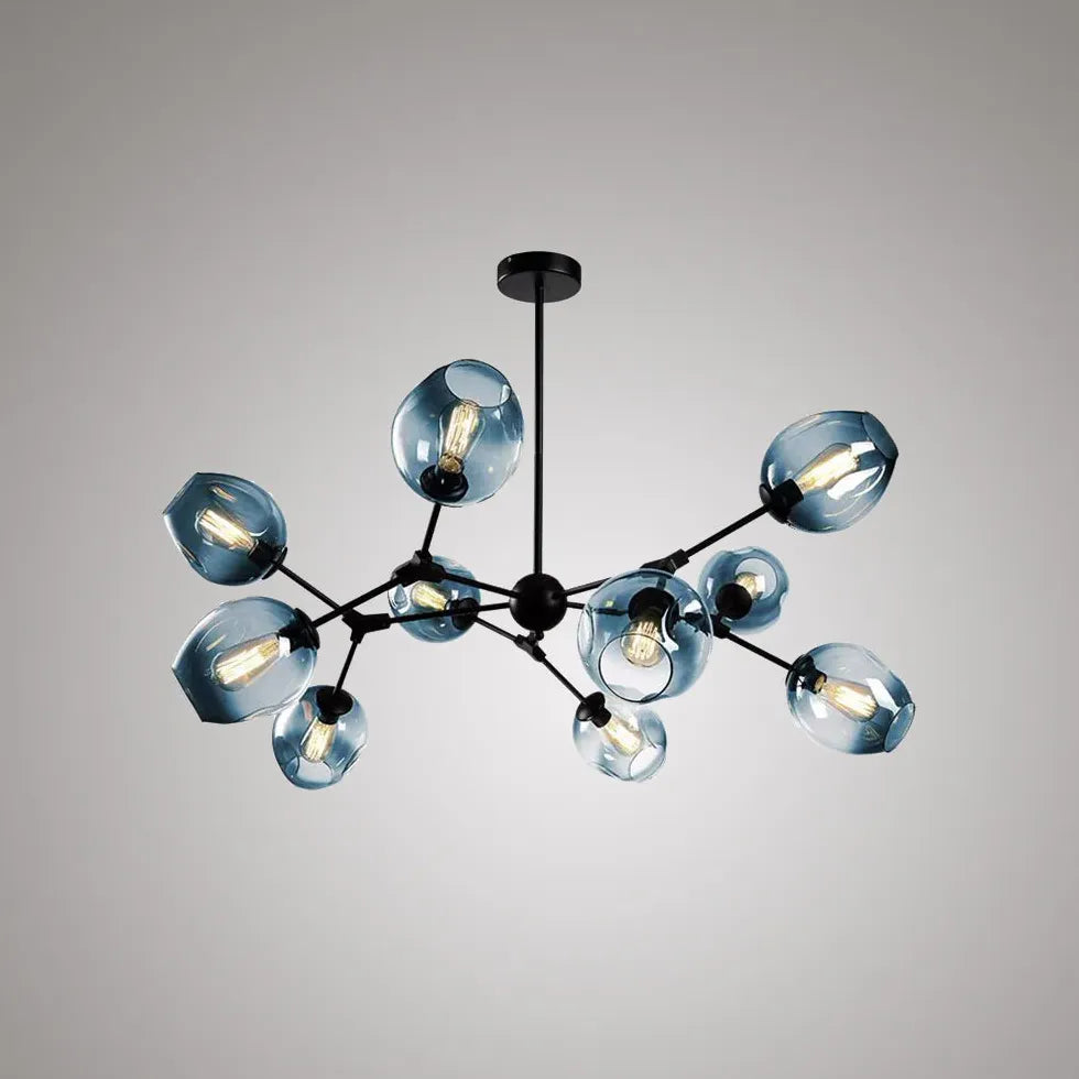 Lampadario Bracci Moderno Design Elegante in Vetro