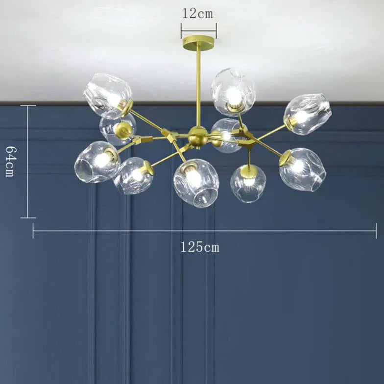 Lampadario Bracci Moderno Design Elegante in Vetro