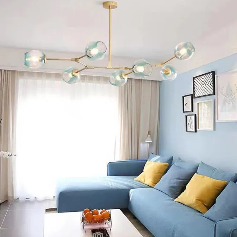 Lampadario Bracci Moderno Design Elegante in Vetro