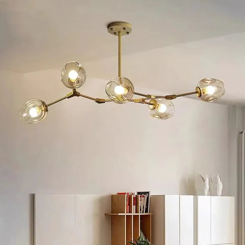 Lampadario Bracci Moderno Design Elegante in Vetro