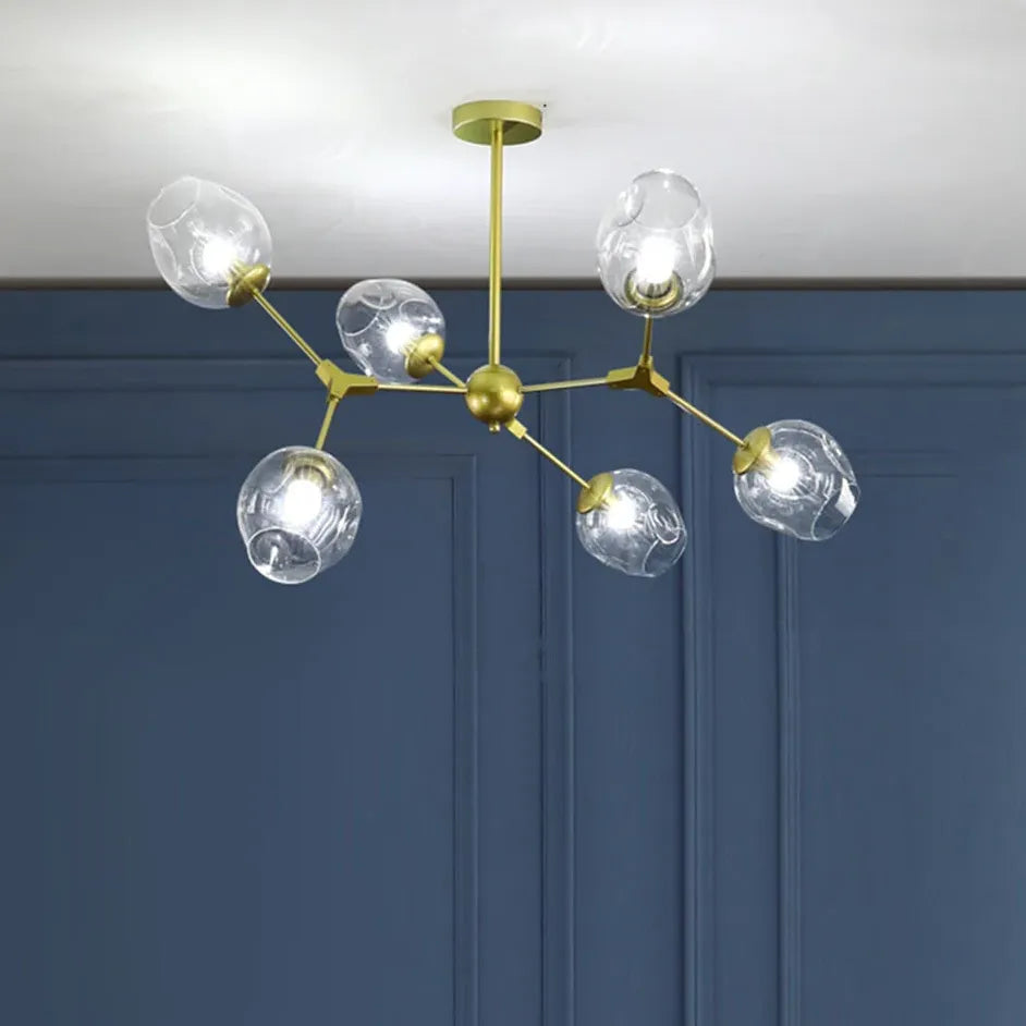 Lampadario Bracci Moderno Design Elegante in Vetro