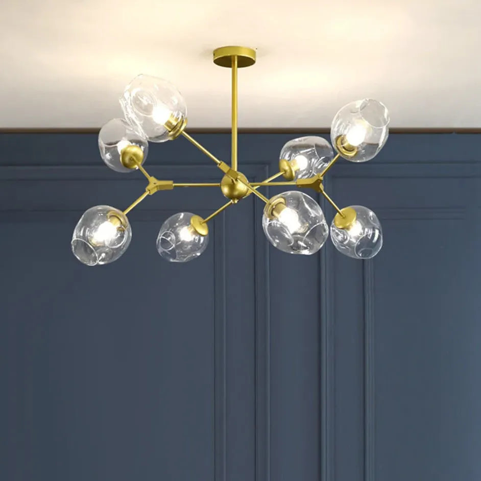 Lampadario Bracci Moderno Design Elegante in Vetro