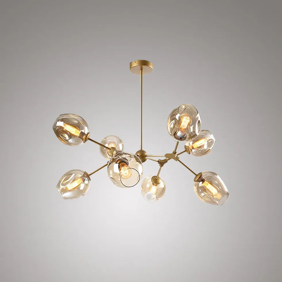 Lampadario Bracci Moderno Design Elegante in Vetro