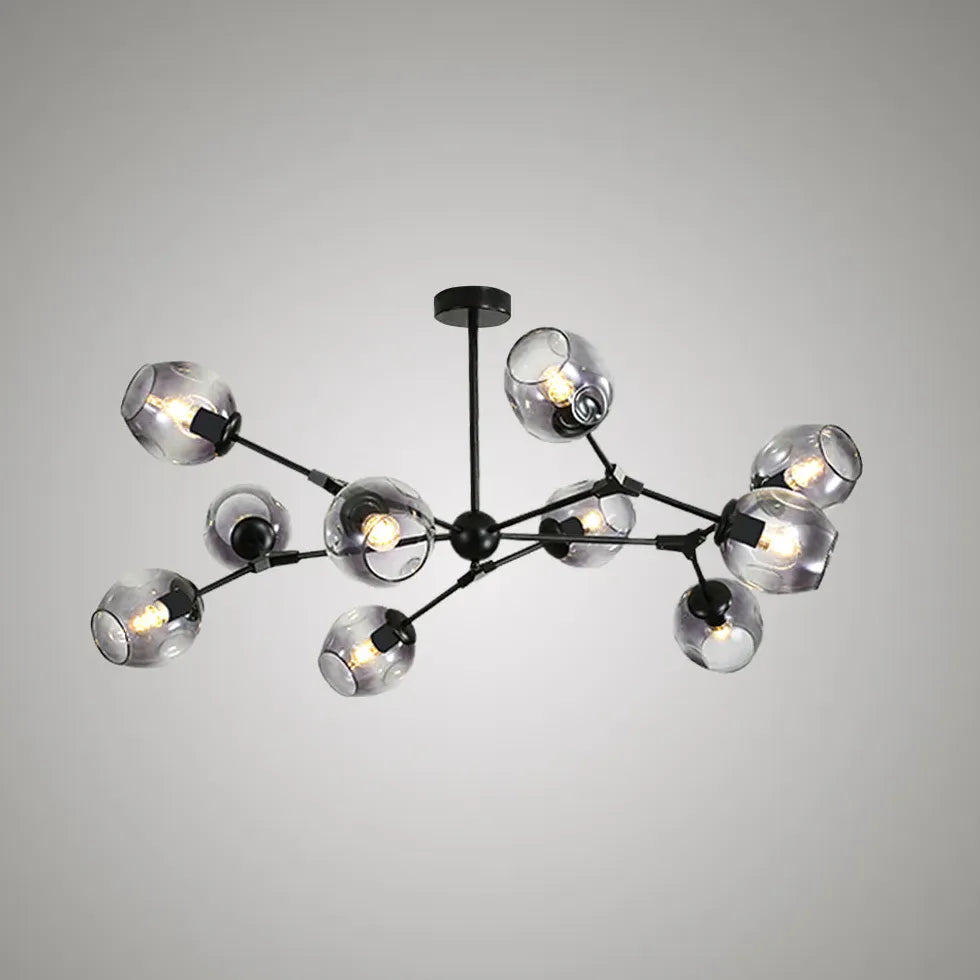 Lampadario Bracci Moderno Design Elegante in Vetro