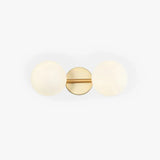 Gold Glass Round Bathroom Wall Lights