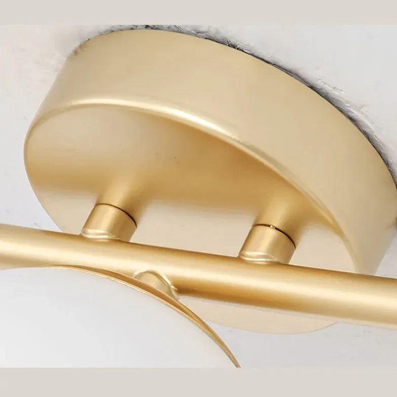 Gold Glass Round Bathroom Wall Lights