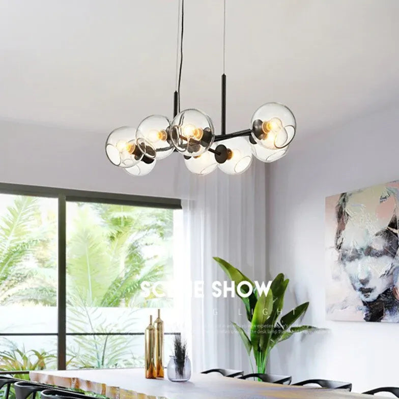 Clear Glass Multi-Ball for Living Room Pendant Light