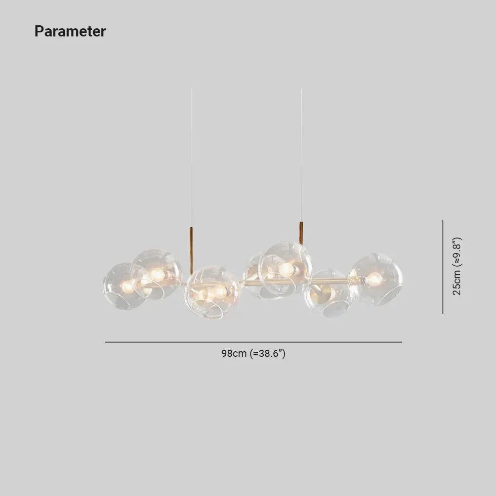 Clear Glass Multi-Ball for Living Room Pendant Light