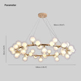 Lampada a Sospensione Sfera di Vetro Dorata per Soggiorno