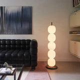 White Multi-Ball Stacked Modern Floor Lamp