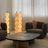 White Multi-Ball Stacked Modern Floor Lamp