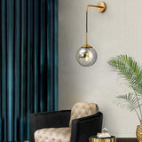 Hanging Glass Globe Modern Wall Light