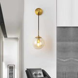 Hanging Glass Globe Modern Wall Light