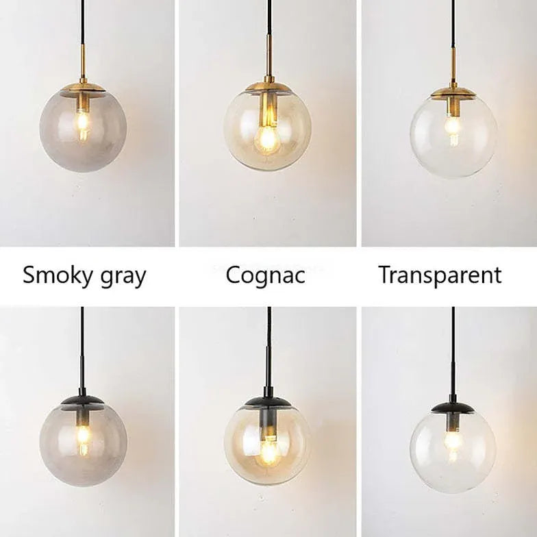 Hanging Glass Globe Modern Wall Light