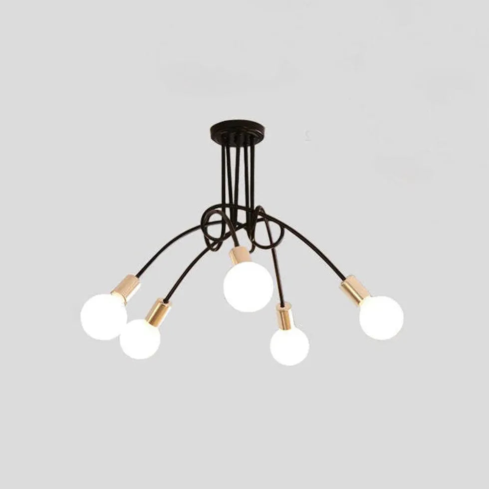 White Multi-Bulb Entwined Ceiling Light