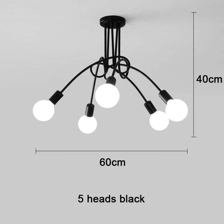 White Multi-Bulb Entwined Ceiling Light