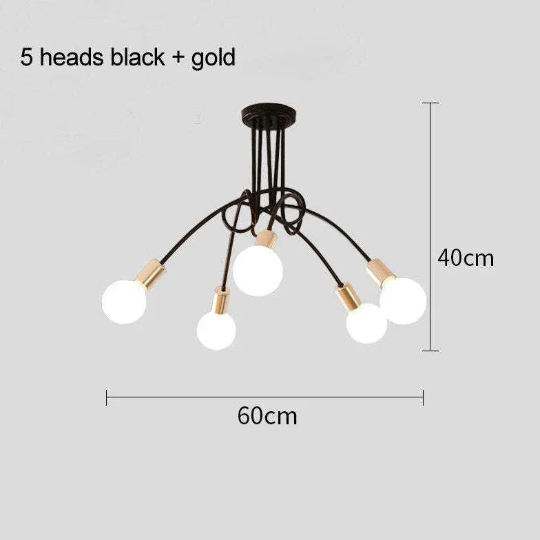 White Multi-Bulb Entwined Ceiling Light