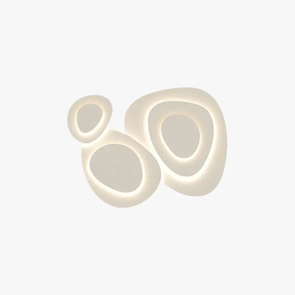 Plafoniera Bianca Moderna a Forma di Ciottolo